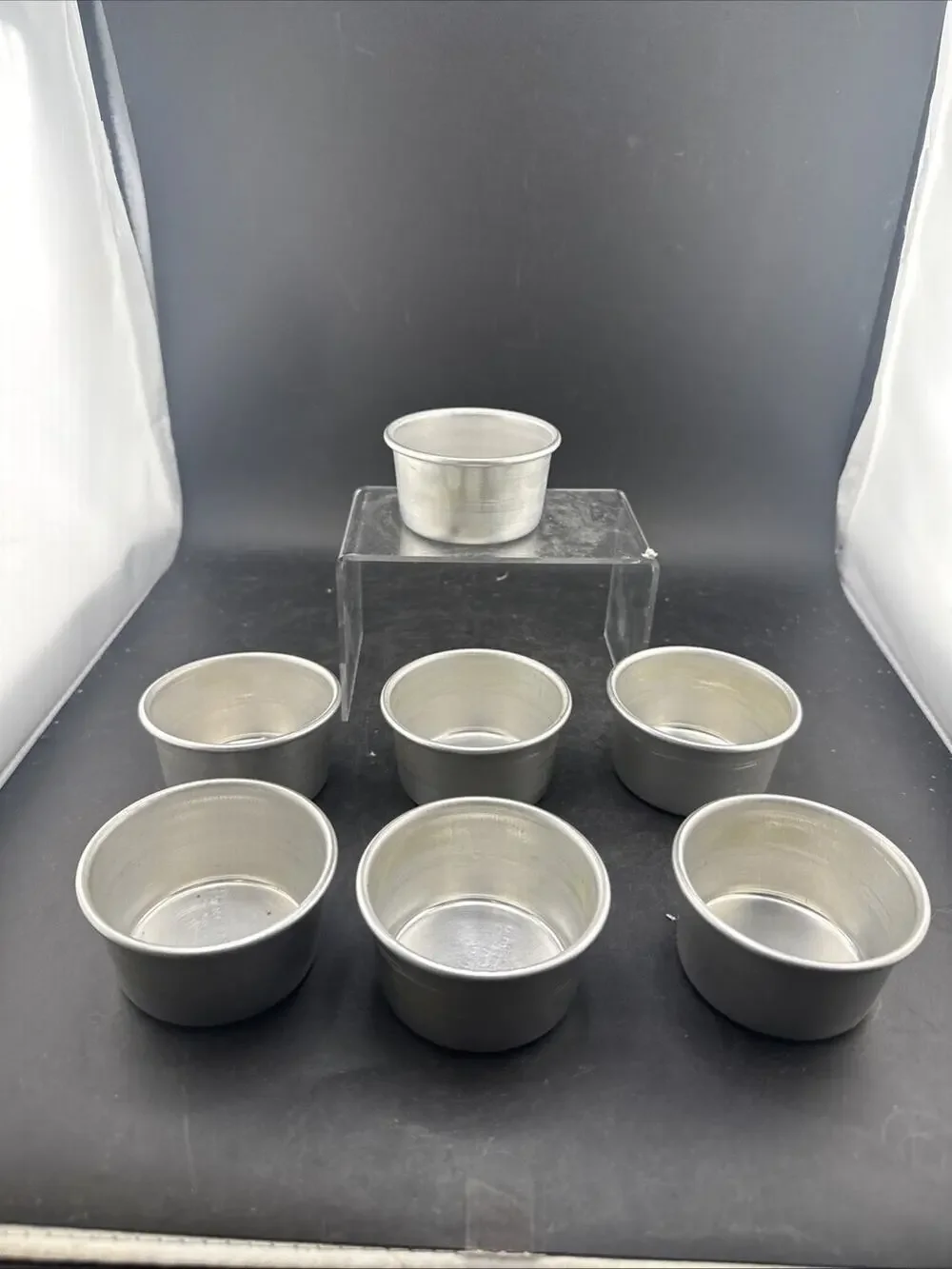 7 Vtg West Bend Co Aluminum Baking Cups Mini Cake Pans Muffin Tins Made in USA